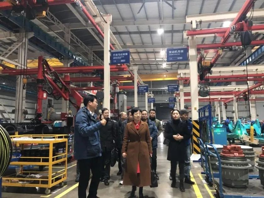 省工信厅副厅长彭涛一行调研山河智能